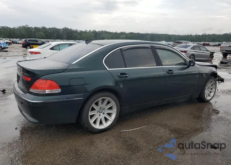 2003 BMW 745 Li z USA, uszkodzony, nr VIN WBAGN63473DR11860